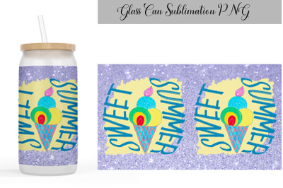 Sweet Summer Can Glass Wrap| 16 oz Libbey Glass Can