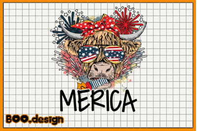 America Highland Cow Graphics