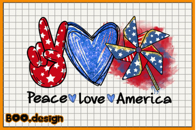 Peace Love America Graphics