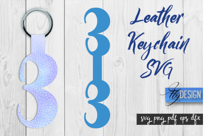 Leather Keychain Alphabet SVG | Key Fob Numbers SVG | Bag Tag Design