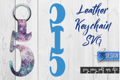 Leather Keychain Alphabet SVG | Key Fob Numbers SVG | Bag Tag Design