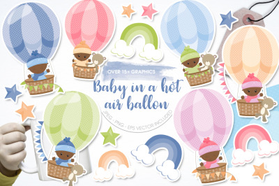 Baby in a hot air balloon