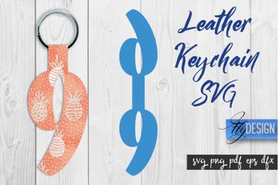 Leather Keychain Alphabet SVG | Key Fob Numbers SVG | Bag Tag Design