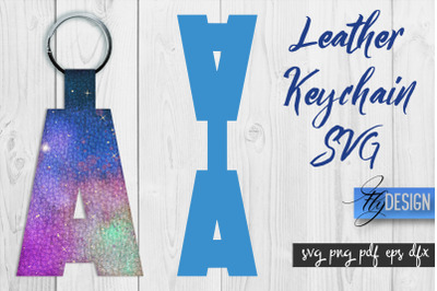 Leather Keychain Alphabet SVG | Key Fob Numbers SVG | Bag Tag Design