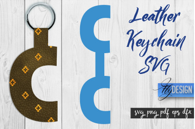 Leather Keychain Alphabet SVG | Key Fob Numbers SVG | Bag Tag Design