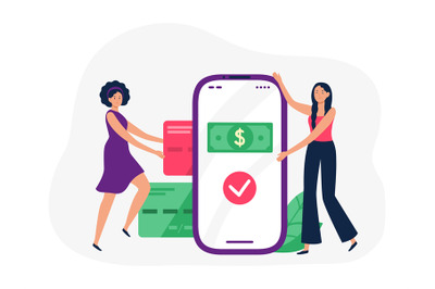 Digital banking pay and receive money in bank app