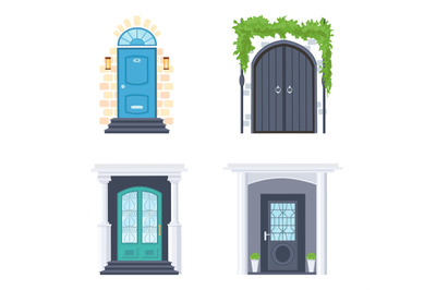 Front doors design for apartment or cottage house