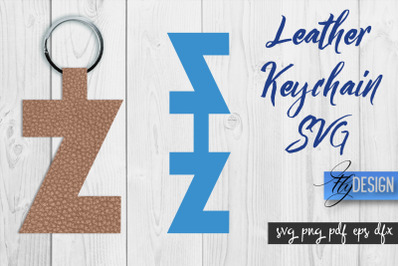 Leather Keychain Alphabet SVG | Key Fob Numbers SVG | Bag Tag Design