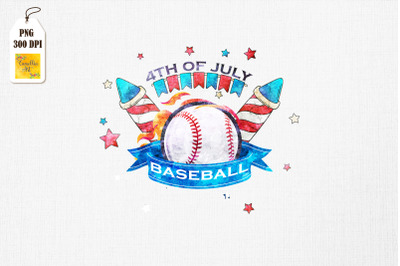 Baseball USA American Flag 4th Of July