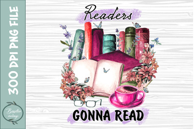 Reader gonna read Book Floral PNG