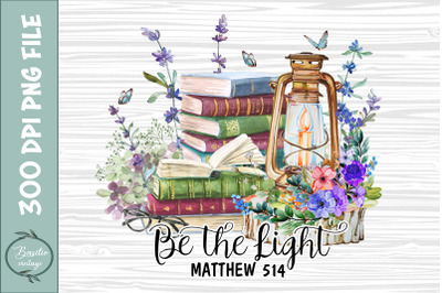 Be the Light Book Floral Light PNG