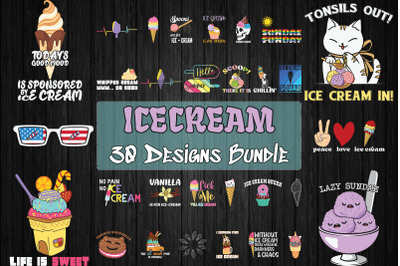 Ice cream Bundle SVG 30 designs