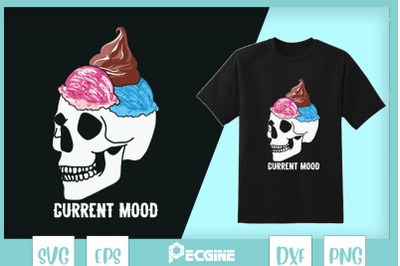 Current Mood Ice Cream Skull