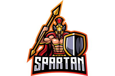 Spartan esport mascot logo design