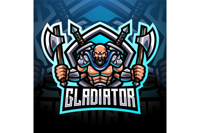 Gladiator esport mascot logo design