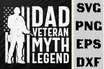 Dad Veteran Myth Legend Design