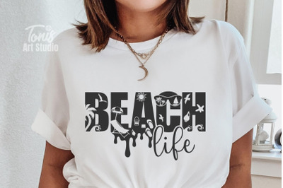 Beach Life SVG PNG DXF | Summer Svg | Beach Svg | Digital Download | Summer Shirt Svg | Summer Clipart | Cricut Cut File | Silhouette Svg