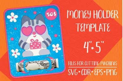 Cat Birthday Card | Money Holder Template