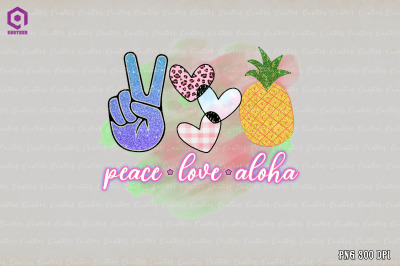 Peace Love Aloha Summer Sublimation