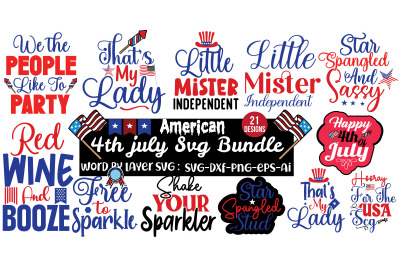 4TH July SVG Bundle&2F;  American  Design Bundle