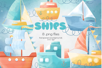 Ships Clipart - PNG Files