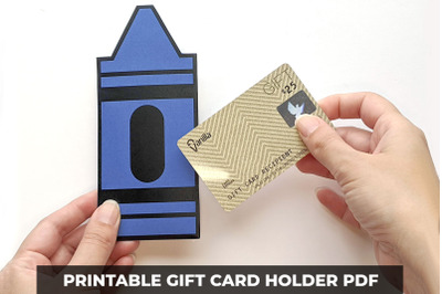 Printable Crayon Gift Card Holder | PDF