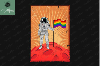 Astronaut Moon Lgbtq Gay Pride Ally PNG