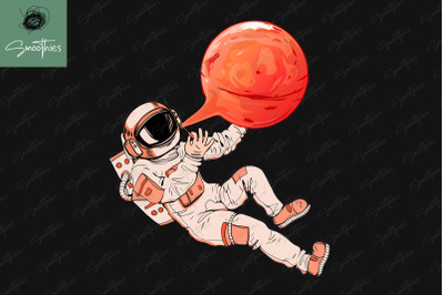 Astronaut Blowing Bubbles Space Design