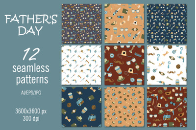 FATHER&#039;S DAY digital paper/seamless patterns