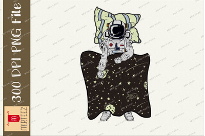 Astronaut Galaxy Bed Creative Design Png