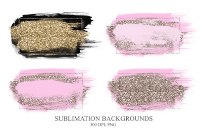 Brush stroke abstract sublimation background - 4 png files