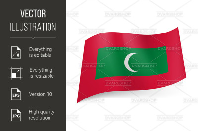 State flag of Maldives.