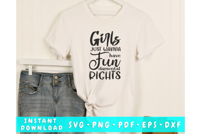 Girls Just Wanna Have Fundamental Rights SVG, Pro Choice SVG, Roe V Wa