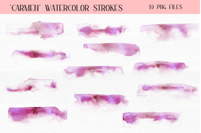 Pink and Red Watercolor Paint Strokes