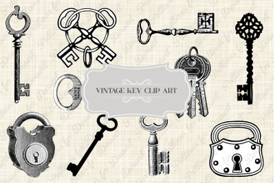 Vintage Antique Key Clip Art