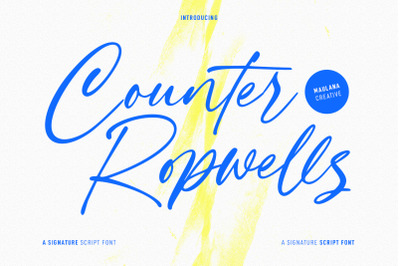 Counter Ropwells Script Font