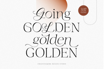Going Golden Font Family