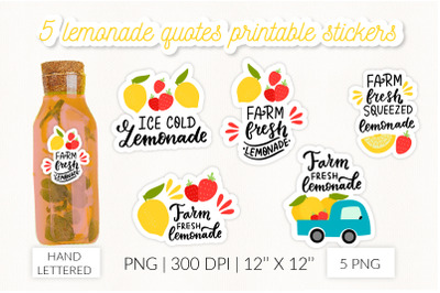 Strawberry lemonade quotes stickers printable. Farm fresh