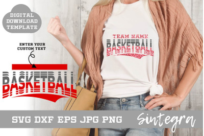 Basketball SVG Shirt Template Design 001