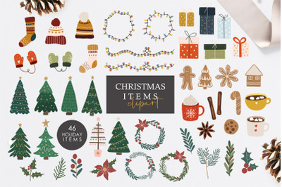 New Year items PNG clipart
