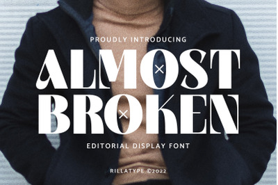 Almost Broken Editorial Font