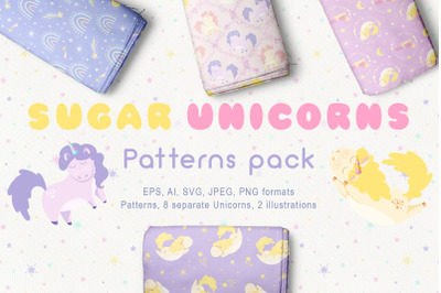 Sugar Unicorns Patterns pack