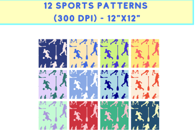 12 Sports Patterns - JPG (300 DPI)