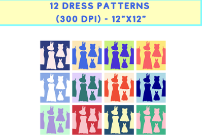 12 Dress Patterns - JPG (300 DPI)