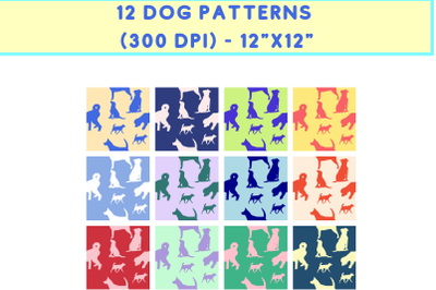 12 Dog Patterns - JPG (300 DPI)
