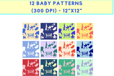 12 Baby Patterns - JPG (300 DPI)