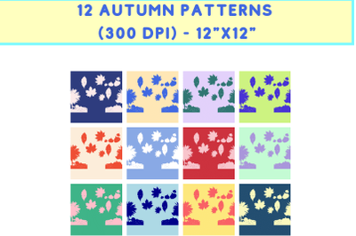 12 Autumn Patterns - JPG (300 DPI)