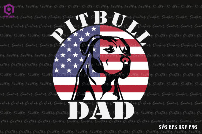 Mens Best Pitbull Dad Ever 4th Of July