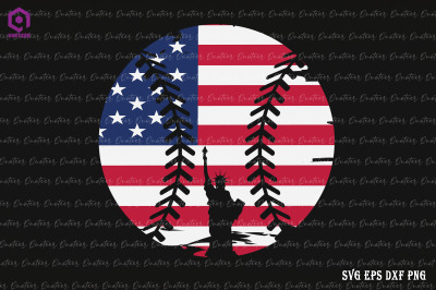 Baseball USA Flag 4th of July