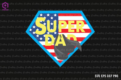 Super Dad USA Flag 4th of July